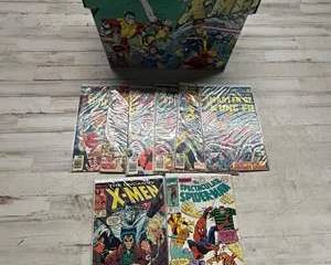  Marvel Comics Lot w/ X-Men Collector Storage Box – Spider-Man, Uncanny X-Men, Master of Kung Fu & More