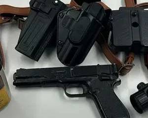 Marksman Repeater .177 Cal CO2 BB Pistol with Holsters, Optic & BBs