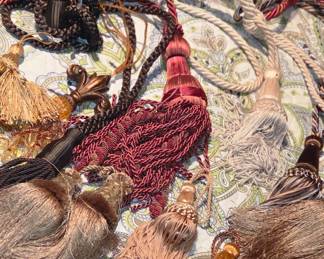 Decoecorative  curtain tassel tiebacks.