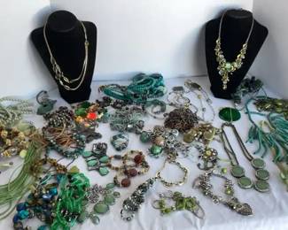 Green Colored Costume Jewelry