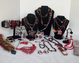 Red Colored Costume Jewelry