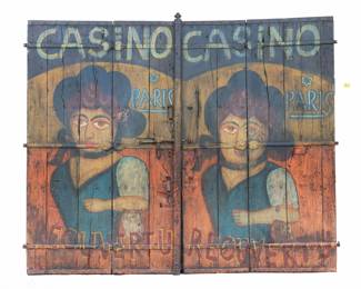 2 Monumental Weathered Wooden Rail Road Doors