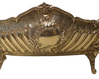 French Louis XIV Style Sterling Silver and Gilt Jardiniere 33.03 ozt.