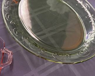 Green depression platter