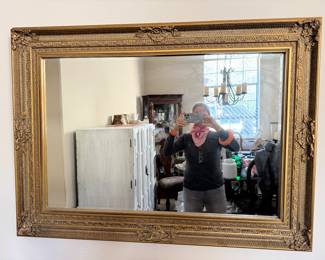 450 - rectangular gold mirror 