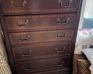 $250 - Grand Designs tall inlaid style chest 5 drawers 