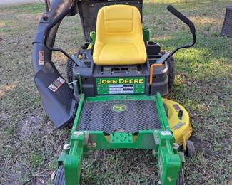 The John Deere Z235 is an entry-level, popular zero-turn mower known for its maneuverability, V-twin engine (often Briggs & Stratton or Kawasaki), and 42-inch deck with bagger & trailer - NEW BATTERY - Running - SILENTS BIDS ONLY - BIDS closing Monday 1/27 at Noon - Bids start @ $1,000