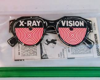 Original "x-ray" glasses and comic insert