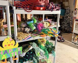 Holiday decor: Fall, Halloween, Thanksgiving, Christmas, Valentine's Day, St. Patrick's Day, Easter, Fourth of July, party supplies, baking supplies.