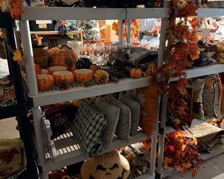 Holiday decor: Fall, Halloween, Thanksgiving, Christmas, Valentine's Day, St. Patrick's Day, Easter, Fourth of July, party supplies, baking supplies.