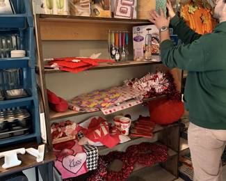 Holiday decor: Fall, Halloween, Thanksgiving, Christmas, Valentine's Day, St. Patrick's Day, Easter, Fourth of July, party supplies, baking supplies.