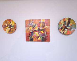 Pictures and plates were purchased in Peru.