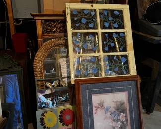 Assorted Art and Hand Painted Window Pane