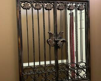 Wrought Iron Garden Gate Mirror