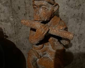 Tribal Art Figure playing instrument