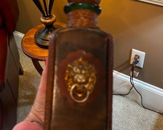 Vintage Italian leather  Decanter