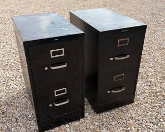 Hon Anderson Hickey two drawer letter file cabinets