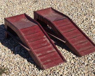 Pair of steel car ramps