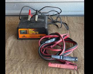 Battery charger and jumper cables