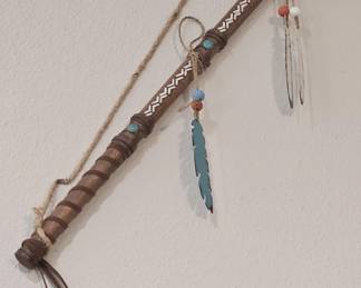 Native American Ceremonial Tomahawk w/ Stone Head