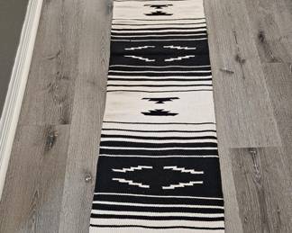 Woven Southwestern Textile Runner w/ Fringe