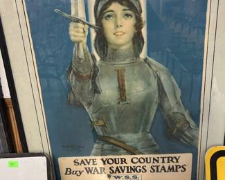 WW1 Joan of Arc Poster (Framed)