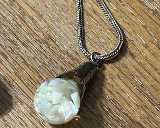 Vintage Floating Opals and sterling pendant