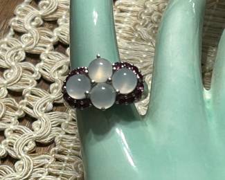moonstones and garnets