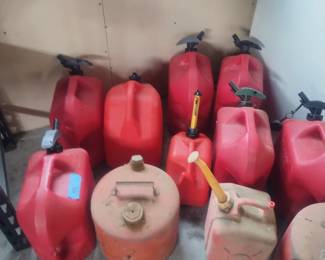 Lots of gas cans