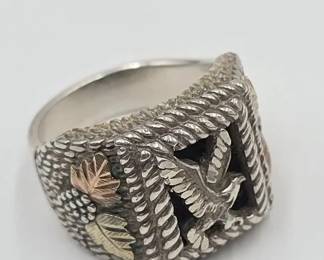 Silver eagle ring
