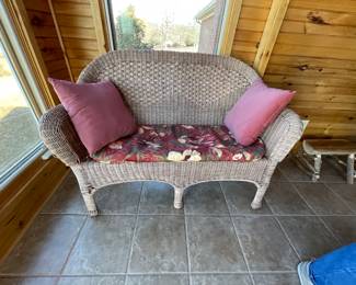 wicker love seat