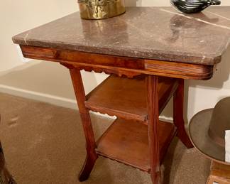 marble top Eastlake table