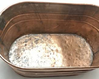 VTG. COPPER BOILER WASH TUB w WOOD HANDLES NO SHIPPING PICKUP ONLY