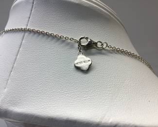 DESIGNER HEIDI KLUM STERLING SILVER CLOVER NECKLACE 6.70G GRAMS ADJUSTABLE LENGTH 16 TO 20 INCHES