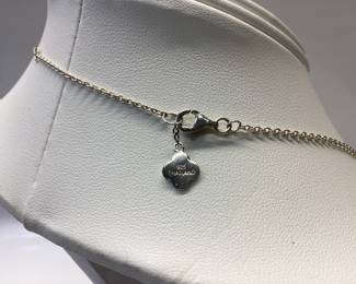 DESIGNER HEIDI KLUM STERLING SILVER CLOVER NECKLACE 6.70G GRAMS ADJUSTABLE LENGTH 16 TO 20 INCHES