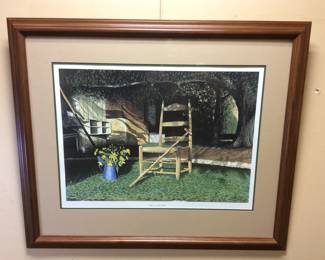 BOB TIMBERLAKE SIGNED #121/1000 AFTERNOON AT THE PETREAS FRAMED PRINT, 36in by 30in NO SHIPPING PICKUP ONLY