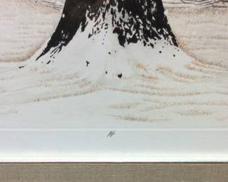 ARTIST PROOF BOB TIMBERLAKE SNOW WORLD PRINT, 34in by 26in FRAMED NO SHIPPING PICKUP ONLY