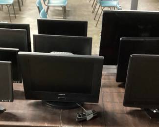 (10) DELL COMPUTER MONITORS AND TELEVISIONS No shipping Pickup only