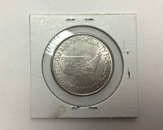 1952 G. WASHINGTON CARVER, BOOKER T WASHINGTON 50C IN CELEBRATION OF BLACK HISTORY MONTH WE ARE PROUD TO FEATURE THIS WONDER SILVER COIN. THIS COIN FEATURE GEORGE WASHINGTON CARVER AND BOOKER T. WASHINGTON. TWO GROUNDBREAKING MEN WE ARE PROUD TO HONOR.