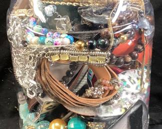 MYSTERY JAR OF ASSORTED COSTUME JEWELRY