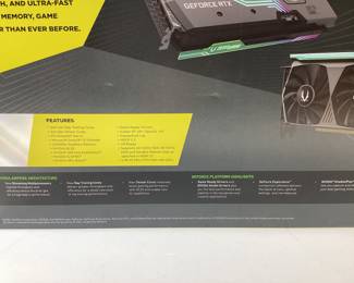 NVIDIA GEFORCE RTX 3080 PC CARD 10GB 320BIT GDDR6X OPEN BOX NEVER INSTALLED RTX 3080 ZOTAC AMP HOLOGRAM EDITION GAMING VIDEO CARD