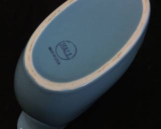 HALL POTTERY NORA BLUE ART DECO PITCHER