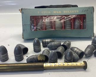 BLACK POWER FIREARMS ACCESSORIES AND BULLETS POUCH, BULLETS, POWDER MEASURE TUBE