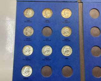 WASHINGTON HEAD QUARTER COLLECTORS BOOKS 47 QUARTERS 1935 TO 1964