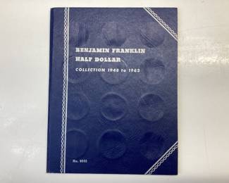 BENJAMIN FRANKLIN HALF DOLLAR COLLECTORS BOOK 24 HALF DOLLARS 1949 TO 1963