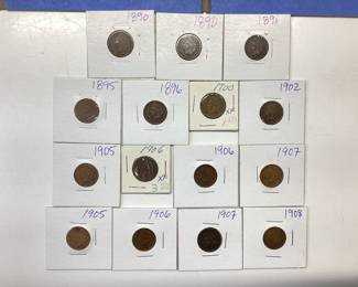INDIAN HEAD CENT COLLECTION FROM 1864 TO 1909 BOOK NOT COMPLETE