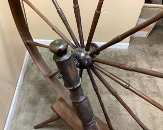 ANTIQUE AMERICAN PRIMITIVE COLONIAL WOOD SPINNING WHEEL NO SHIPPING PICKUP ONLY