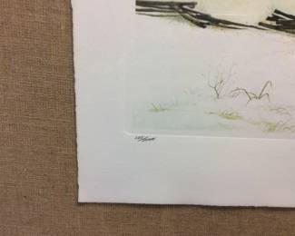 BOB TIMBERLAKE SIGNED #125/1000 LATE SNOW AT RIVERWOOD FRAMED PRINT, 44in by 30in NO SHIPPING PICKUP ONLY