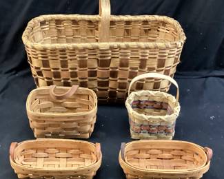 (5) ASSORTED LONGABERGER BASKETS