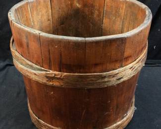 ANTIQUE WOOD FIRKIN SUGAR BUCKET NO SHIPPING PICKUP ONLY